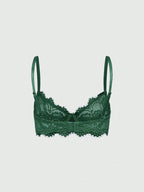 Women’s Gothic Floral Lace Underwire Triangle Bra | Sheer Mesh Sexy Lingerie