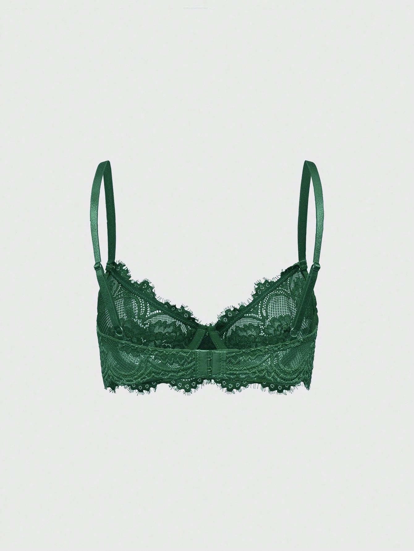 Women’s Gothic Floral Lace Underwire Triangle Bra | Sheer Mesh Sexy Lingerie