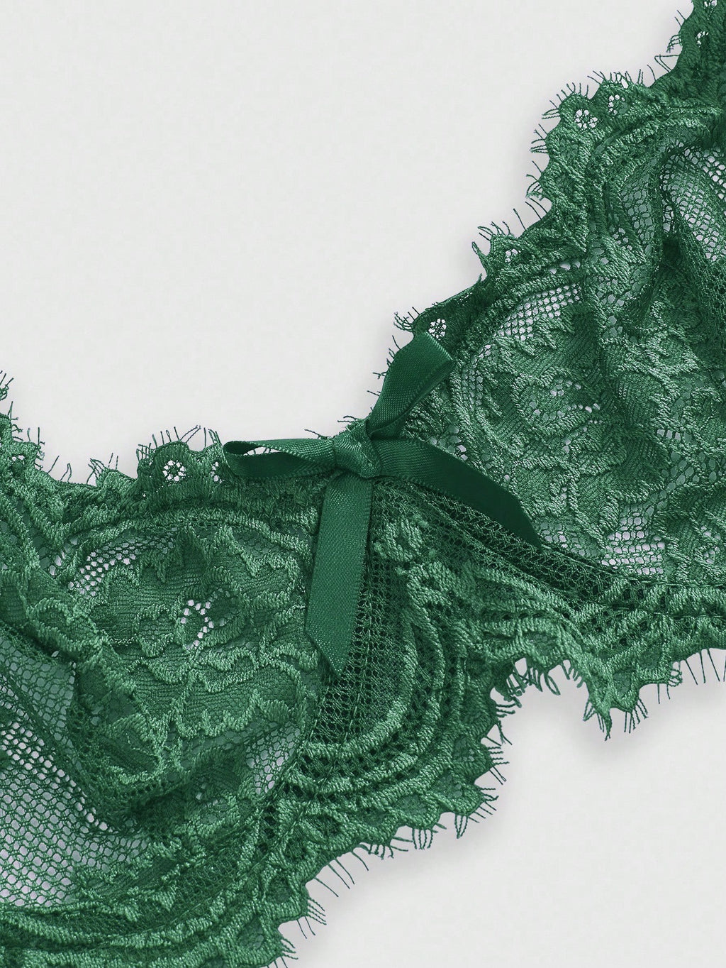 Women’s Gothic Floral Lace Underwire Triangle Bra | Sheer Mesh Sexy Lingerie