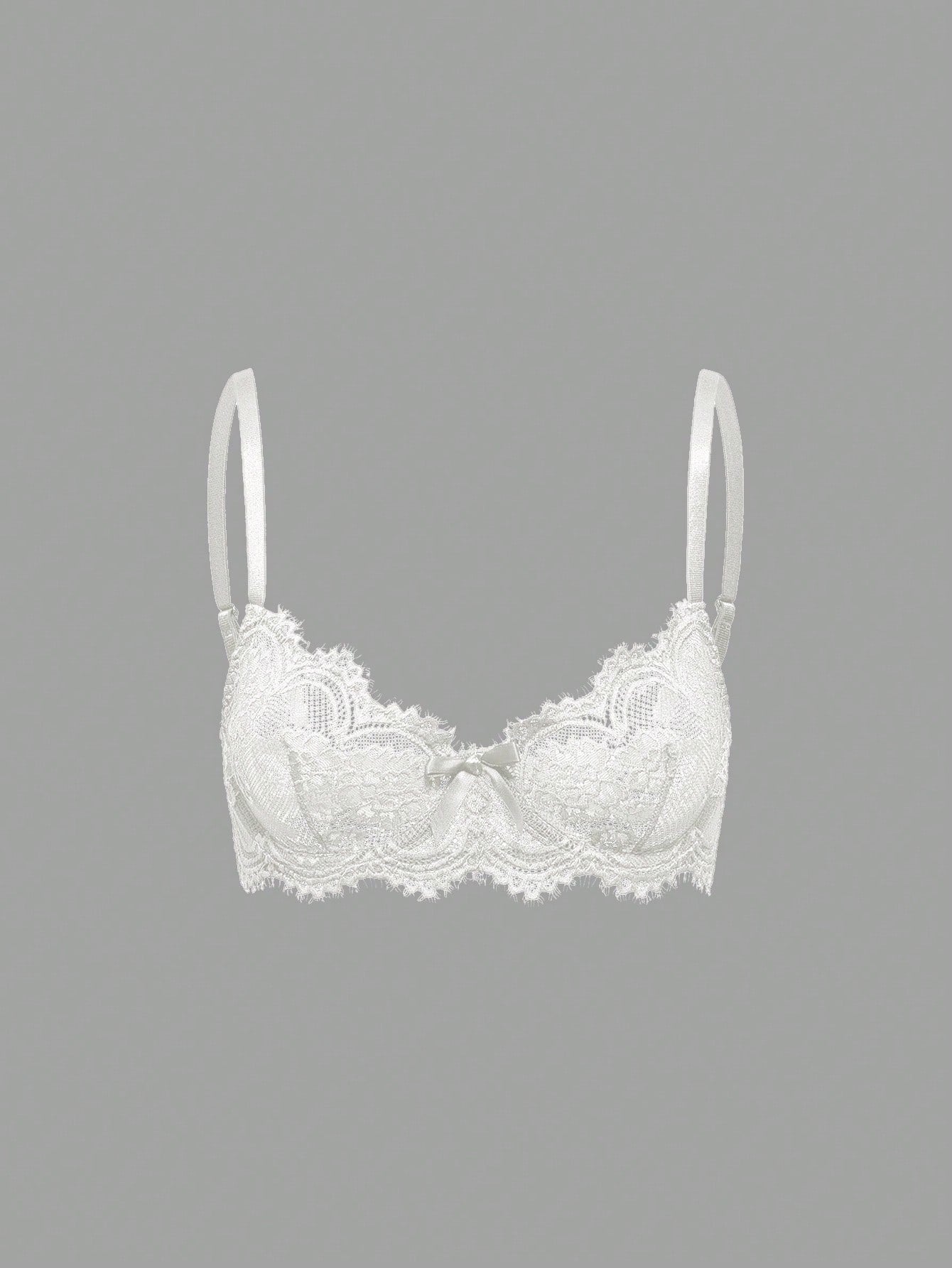 Women’s Gothic Floral Lace Underwire Triangle Bra | Sheer Mesh Sexy Lingerie