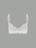 Women’s Gothic Floral Lace Underwire Triangle Bra | Sheer Mesh Sexy Lingerie