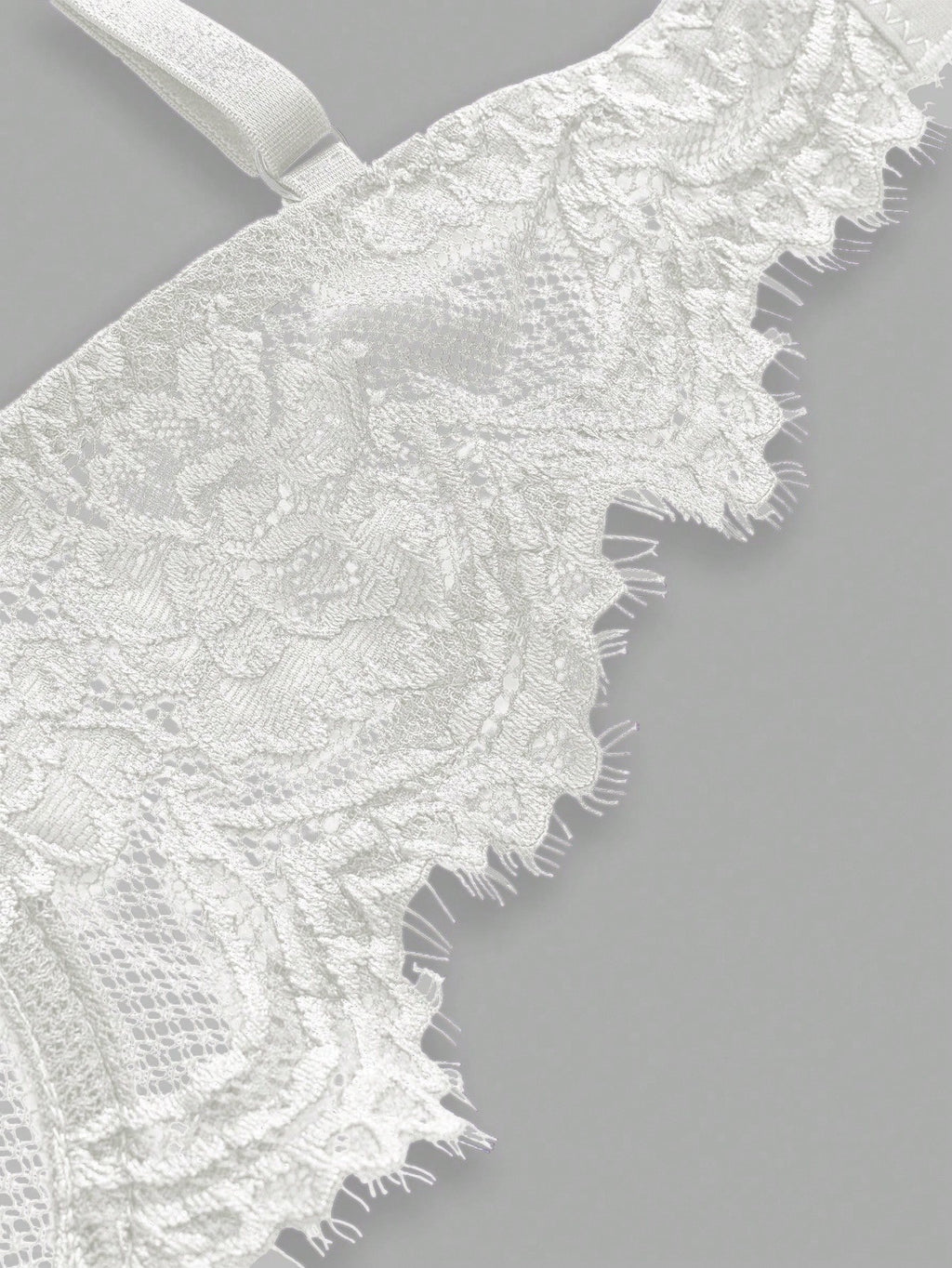 Women’s Gothic Floral Lace Underwire Triangle Bra | Sheer Mesh Sexy Lingerie