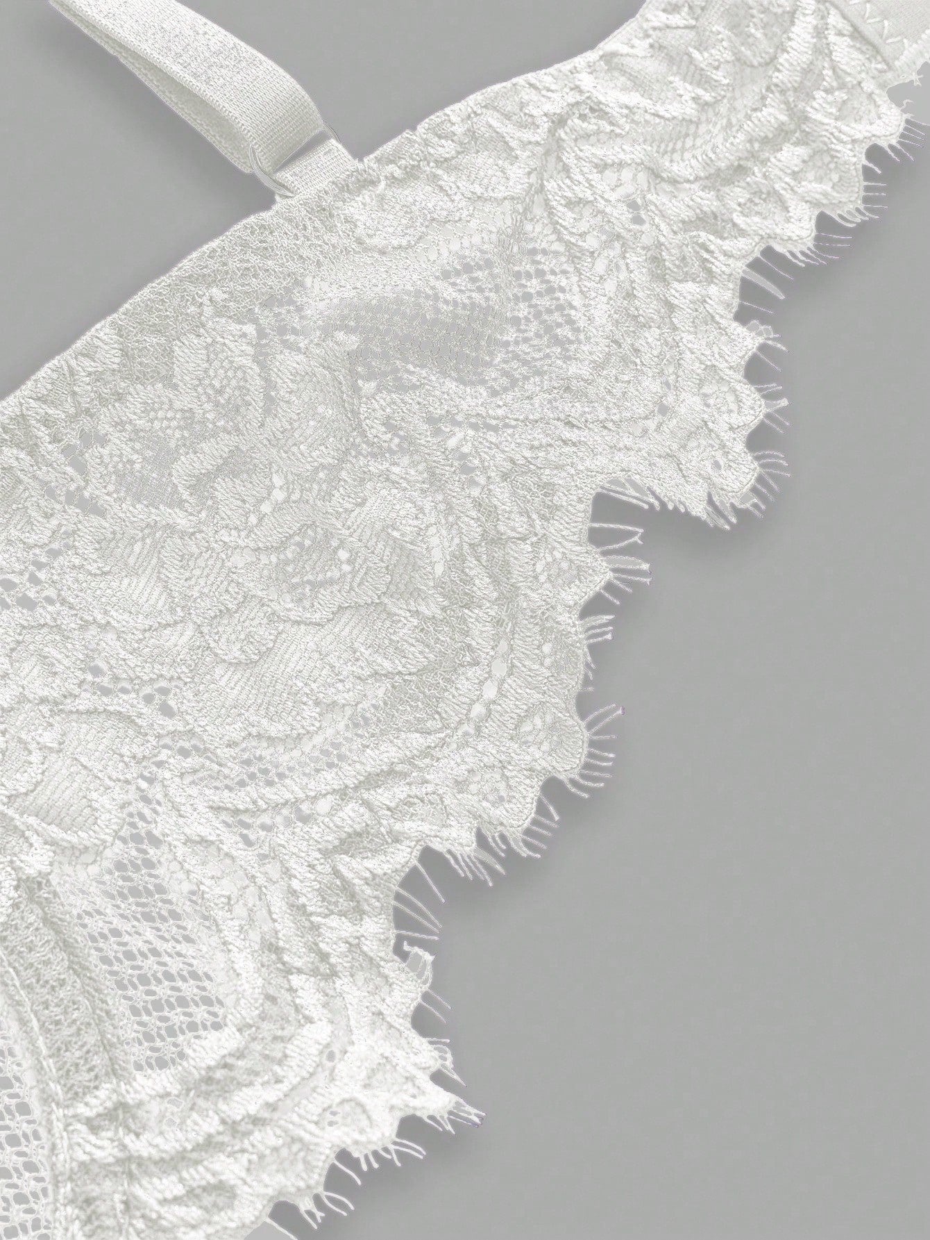 Women’s Gothic Floral Lace Underwire Triangle Bra | Sheer Mesh Sexy Lingerie