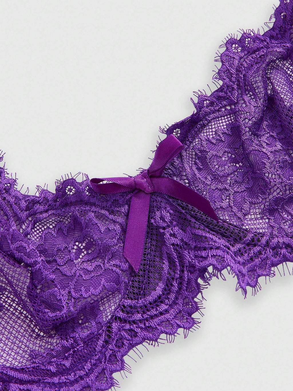 Women’s Gothic Floral Lace Underwire Triangle Bra | Sheer Mesh Sexy Lingerie