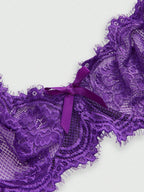 Women’s Gothic Floral Lace Underwire Triangle Bra | Sheer Mesh Sexy Lingerie