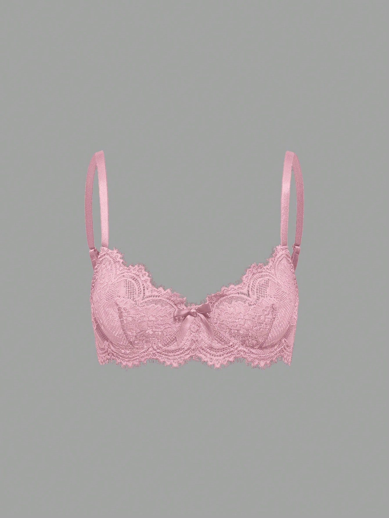 Women’s Gothic Floral Lace Underwire Triangle Bra | Sheer Mesh Sexy Lingerie