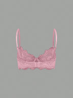 Women’s Gothic Floral Lace Underwire Triangle Bra | Sheer Mesh Sexy Lingerie