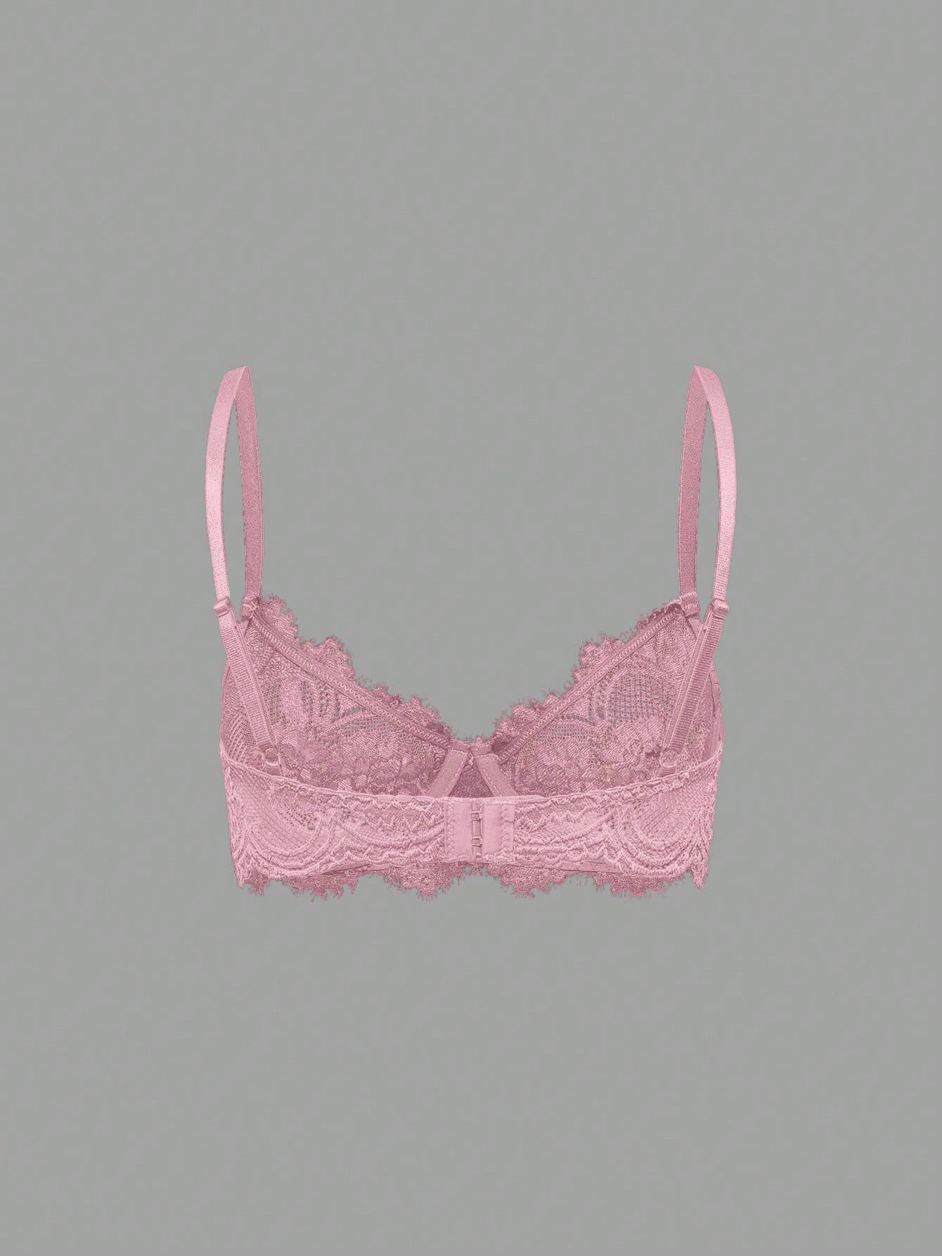 Women’s Gothic Floral Lace Underwire Triangle Bra | Sheer Mesh Sexy Lingerie