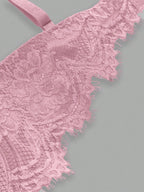 Women’s Gothic Floral Lace Underwire Triangle Bra | Sheer Mesh Sexy Lingerie