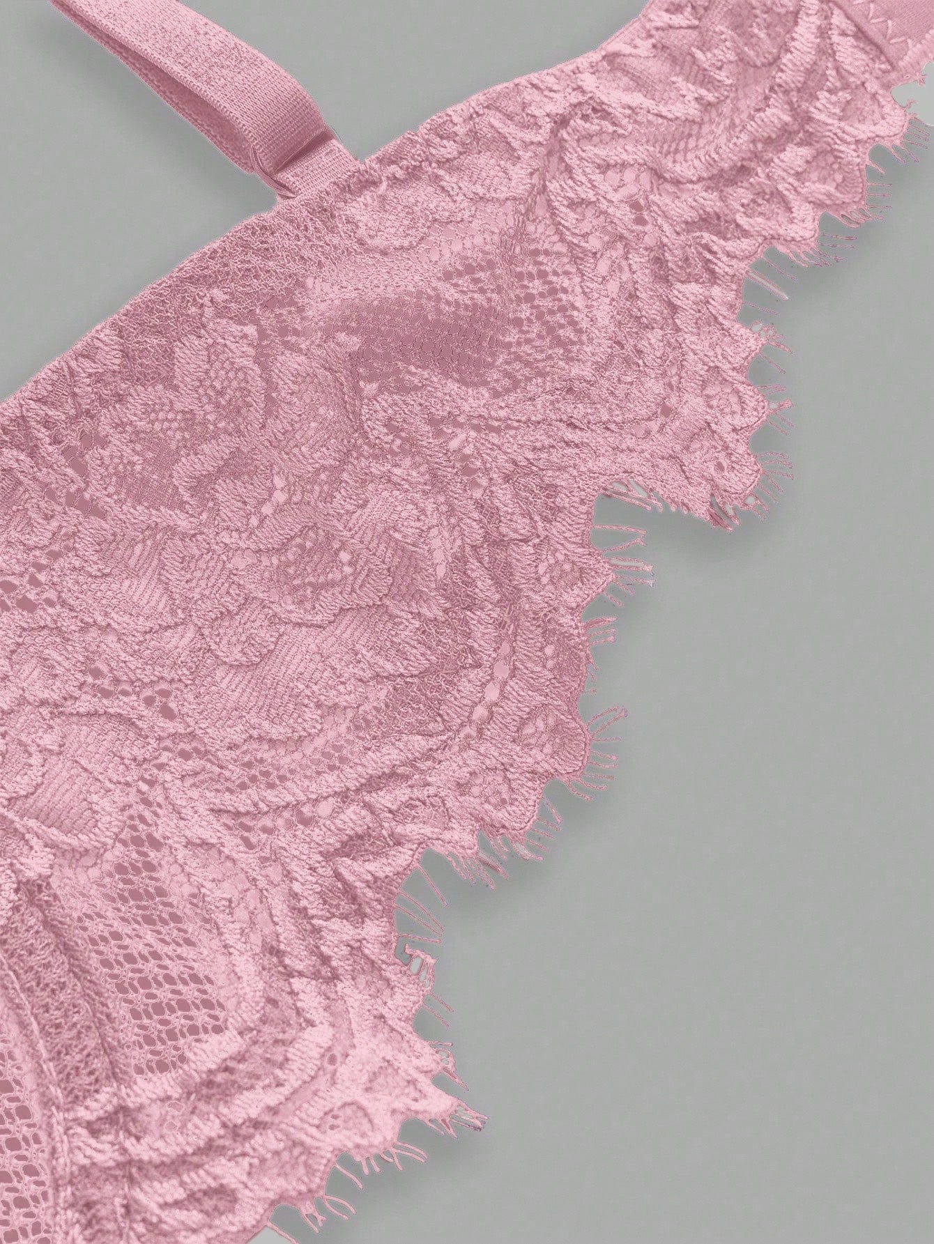 Women’s Gothic Floral Lace Underwire Triangle Bra | Sheer Mesh Sexy Lingerie