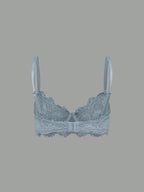 Women’s Gothic Floral Lace Underwire Triangle Bra | Sheer Mesh Sexy Lingerie