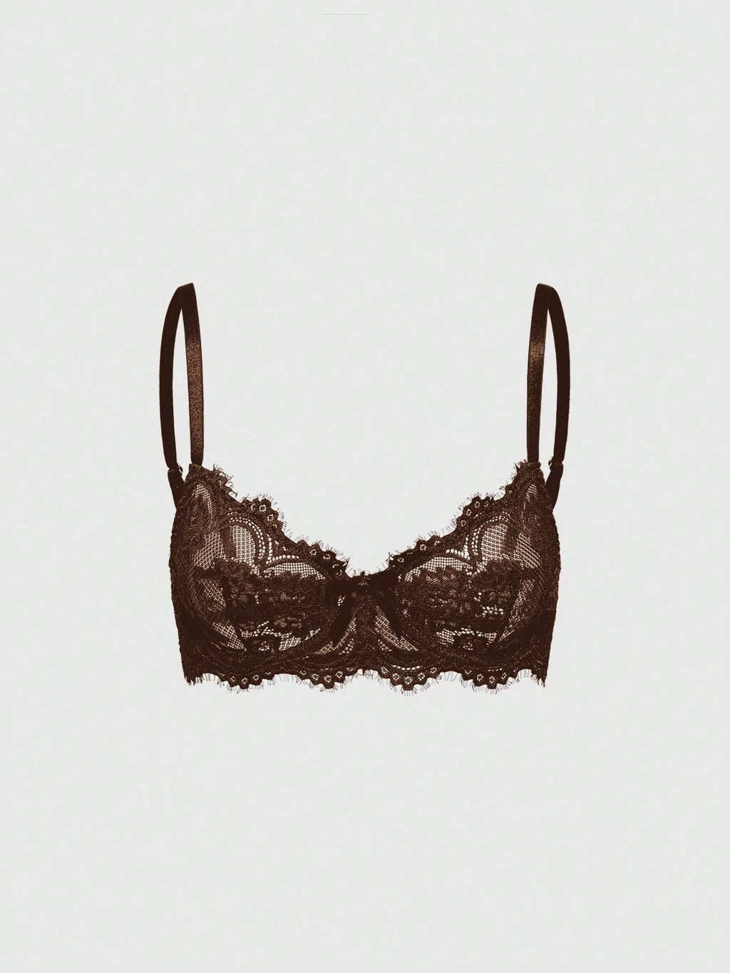 Women’s Gothic Floral Lace Underwire Triangle Bra | Sheer Mesh Sexy Lingerie