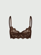 Women’s Gothic Floral Lace Underwire Triangle Bra | Sheer Mesh Sexy Lingerie