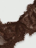 Women’s Gothic Floral Lace Underwire Triangle Bra | Sheer Mesh Sexy Lingerie
