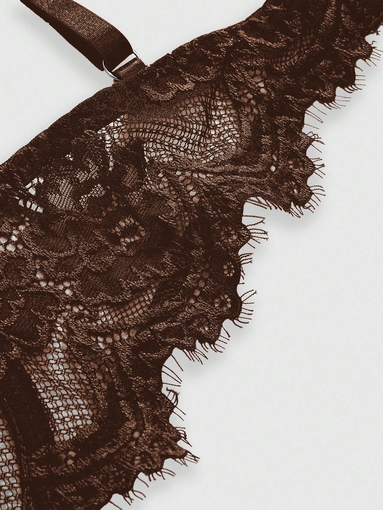 Women’s Gothic Floral Lace Underwire Triangle Bra | Sheer Mesh Sexy Lingerie