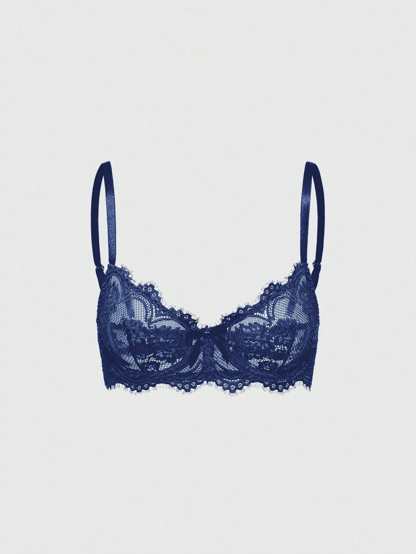 Women’s Gothic Floral Lace Underwire Triangle Bra | Sheer Mesh Sexy Lingerie
