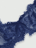 Women’s Gothic Floral Lace Underwire Triangle Bra | Sheer Mesh Sexy Lingerie
