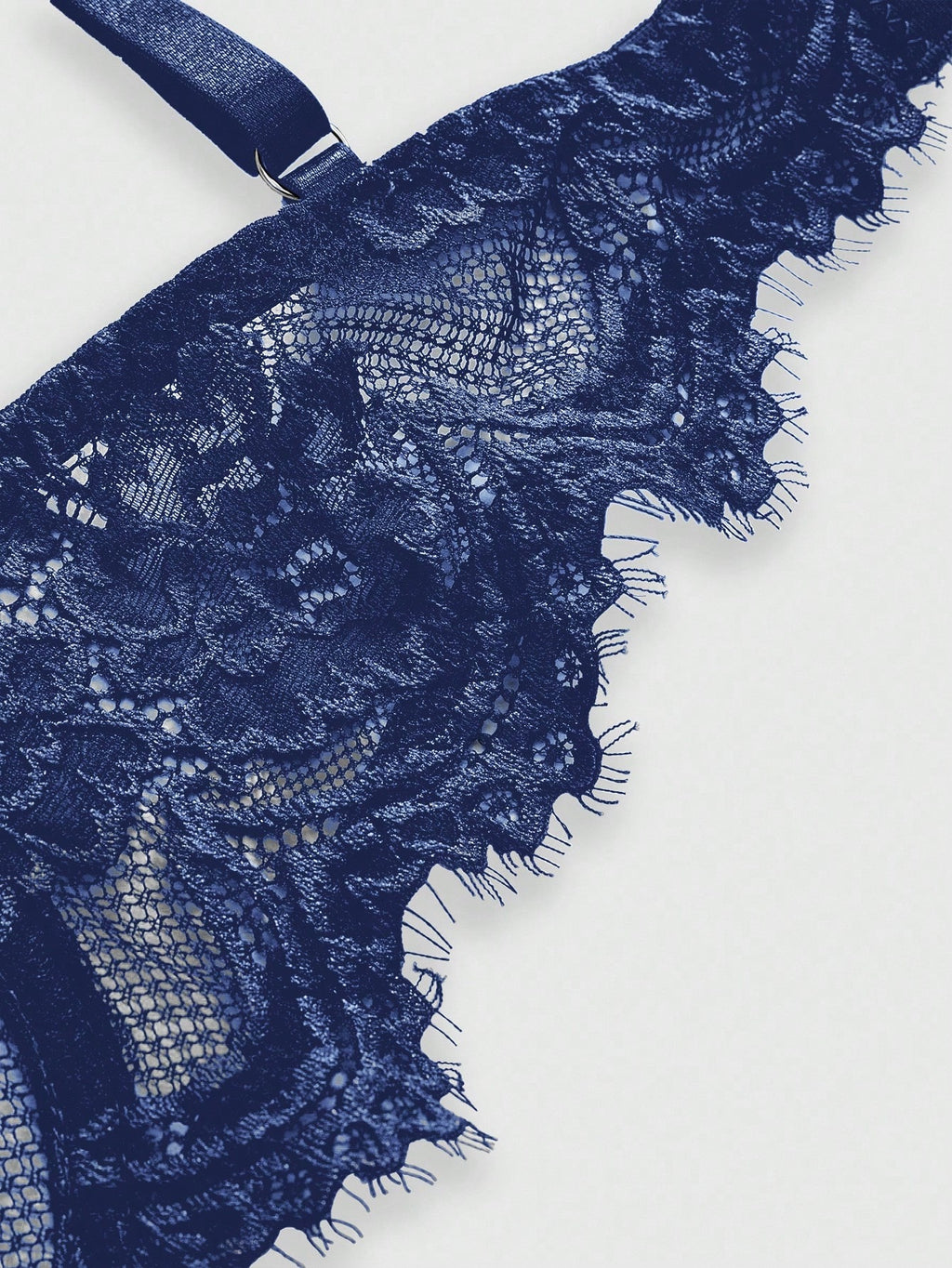 Women’s Gothic Floral Lace Underwire Triangle Bra | Sheer Mesh Sexy Lingerie