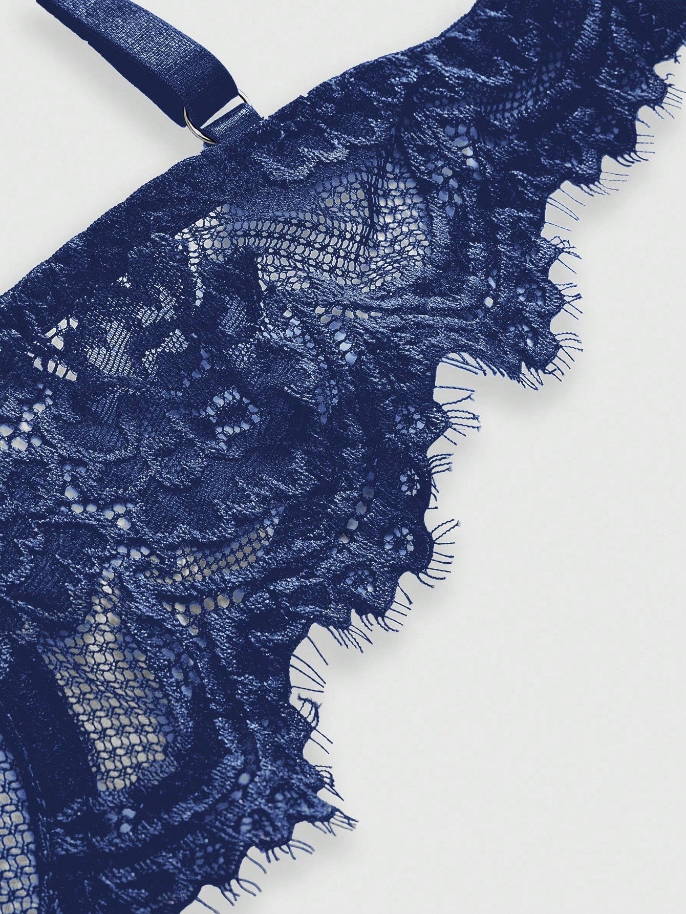 Women’s Gothic Floral Lace Underwire Triangle Bra | Sheer Mesh Sexy Lingerie