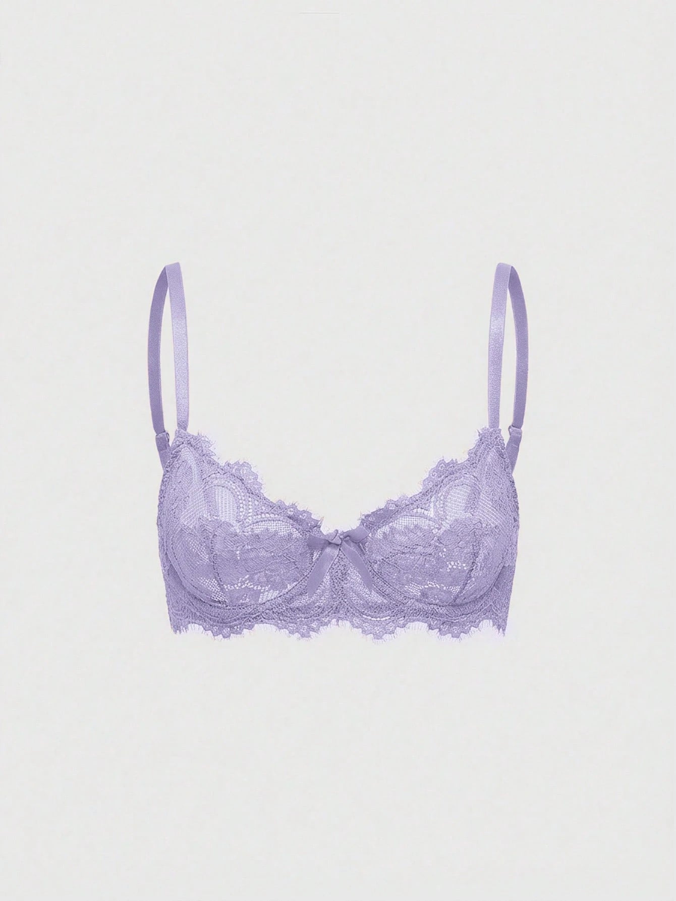 Women’s Gothic Floral Lace Underwire Triangle Bra | Sheer Mesh Sexy Lingerie