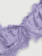 Women’s Gothic Floral Lace Underwire Triangle Bra | Sheer Mesh Sexy Lingerie