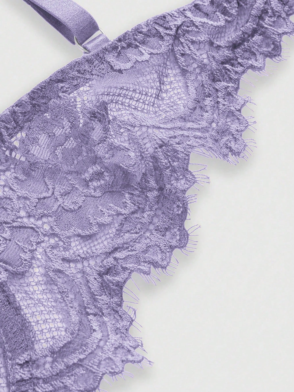 Women’s Gothic Floral Lace Underwire Triangle Bra | Sheer Mesh Sexy Lingerie