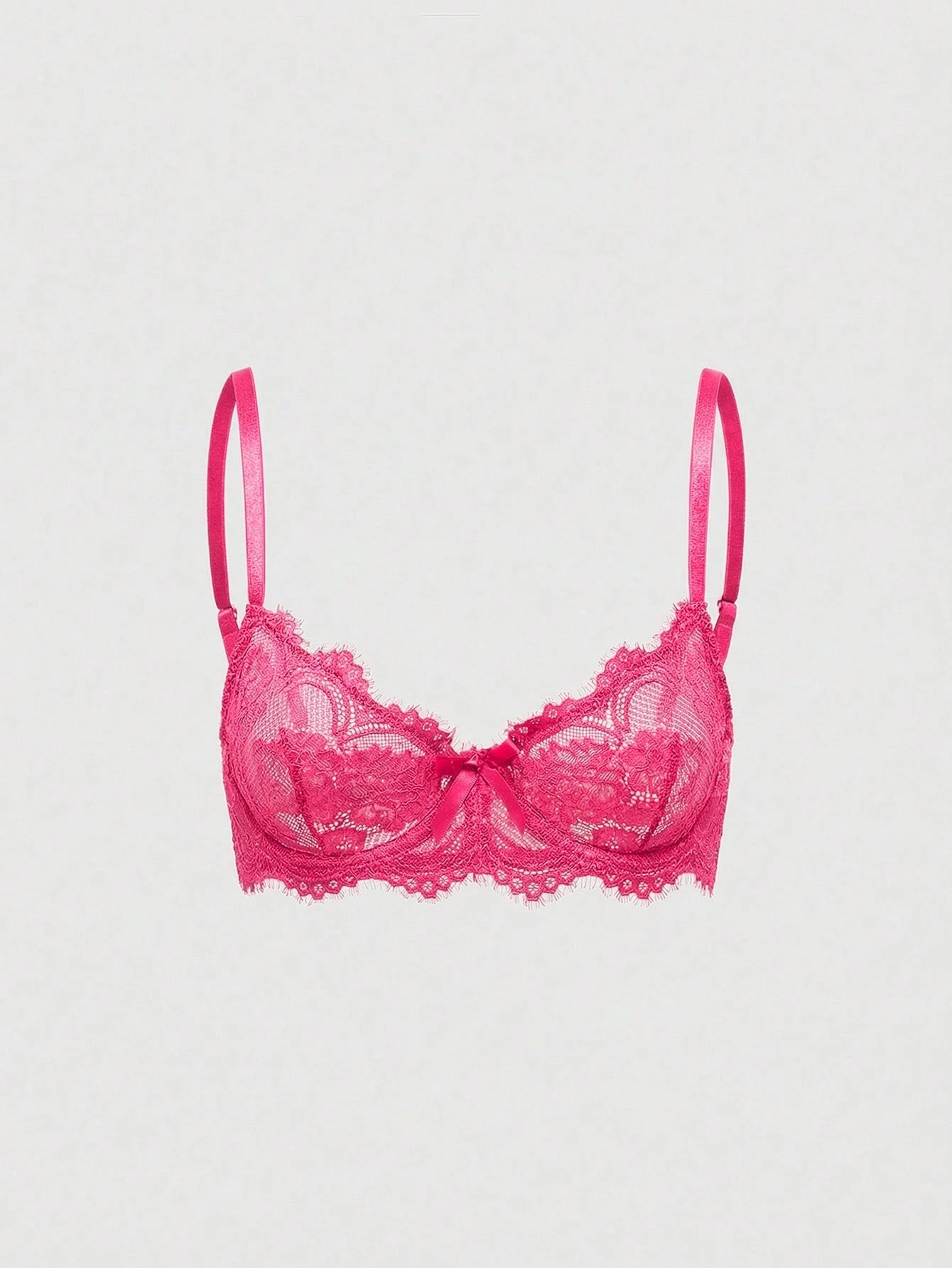 Women’s Gothic Floral Lace Underwire Triangle Bra | Sheer Mesh Sexy Lingerie
