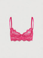 Women’s Gothic Floral Lace Underwire Triangle Bra | Sheer Mesh Sexy Lingerie