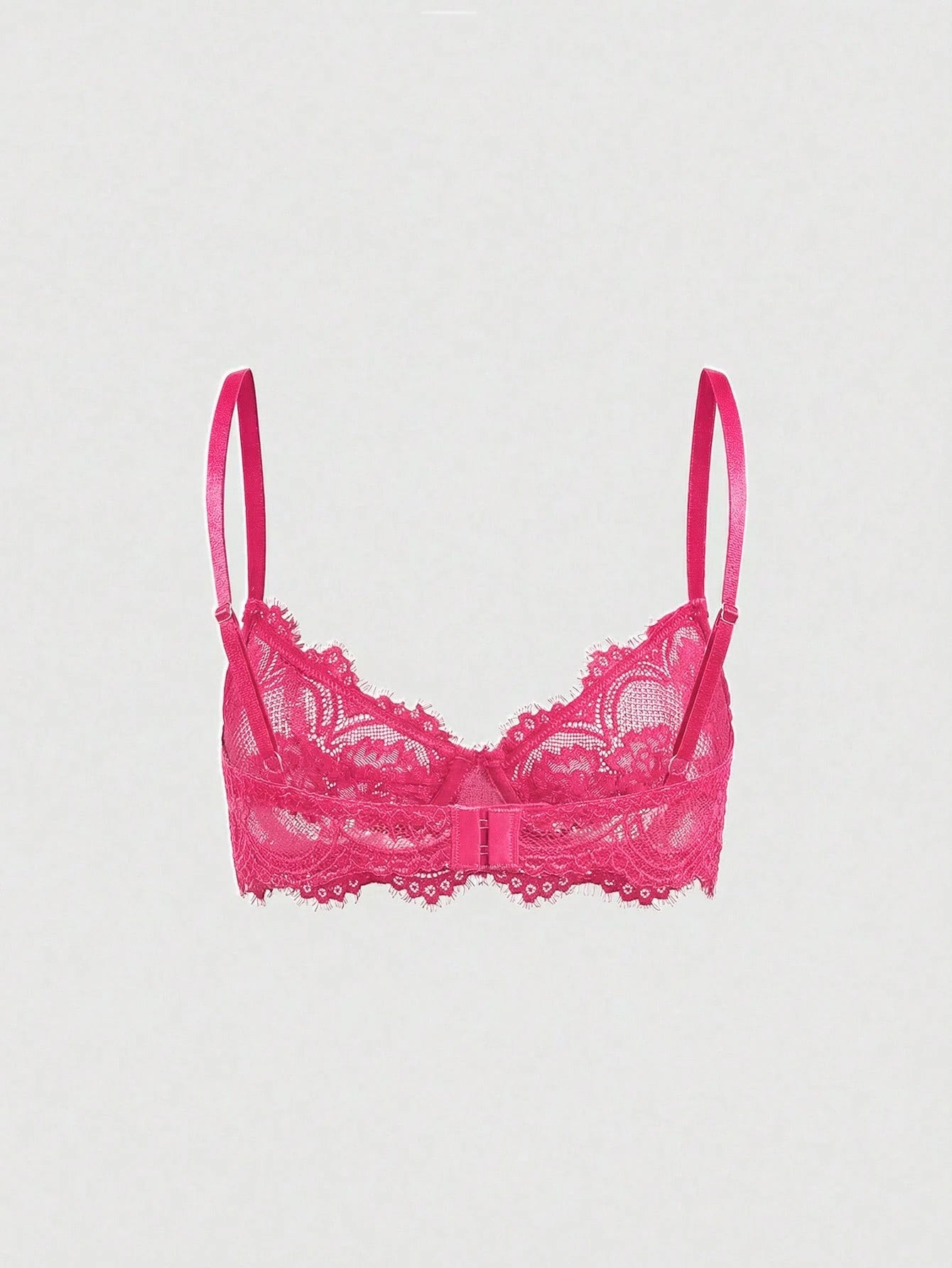 Women’s Gothic Floral Lace Underwire Triangle Bra | Sheer Mesh Sexy Lingerie