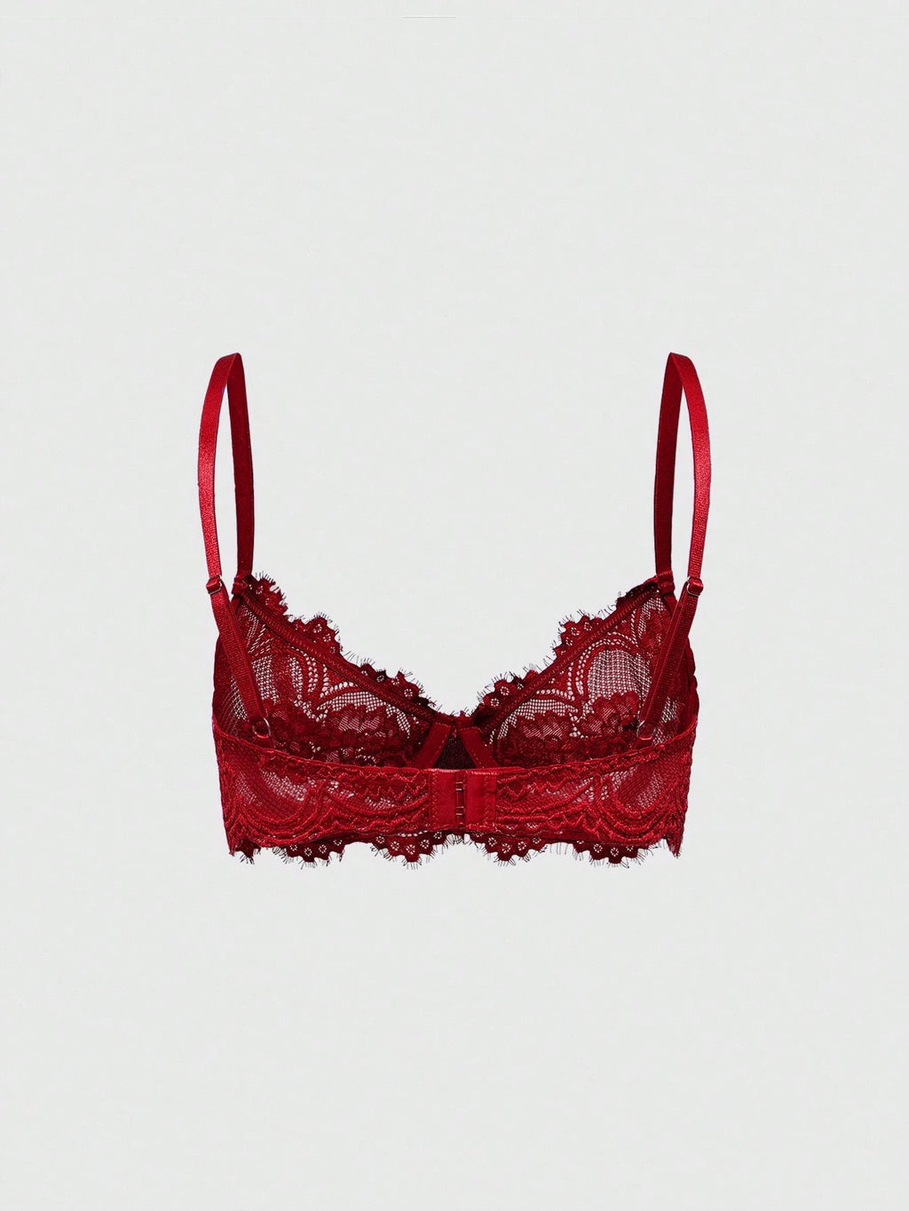 Women’s Gothic Floral Lace Underwire Triangle Bra | Sheer Mesh Sexy Lingerie