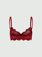 Women’s Gothic Floral Lace Underwire Triangle Bra | Sheer Mesh Sexy Lingerie