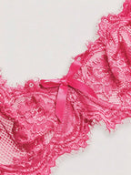 Women’s Gothic Floral Lace Underwire Triangle Bra | Sheer Mesh Sexy Lingerie