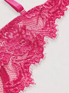 Women’s Gothic Floral Lace Underwire Triangle Bra | Sheer Mesh Sexy Lingerie