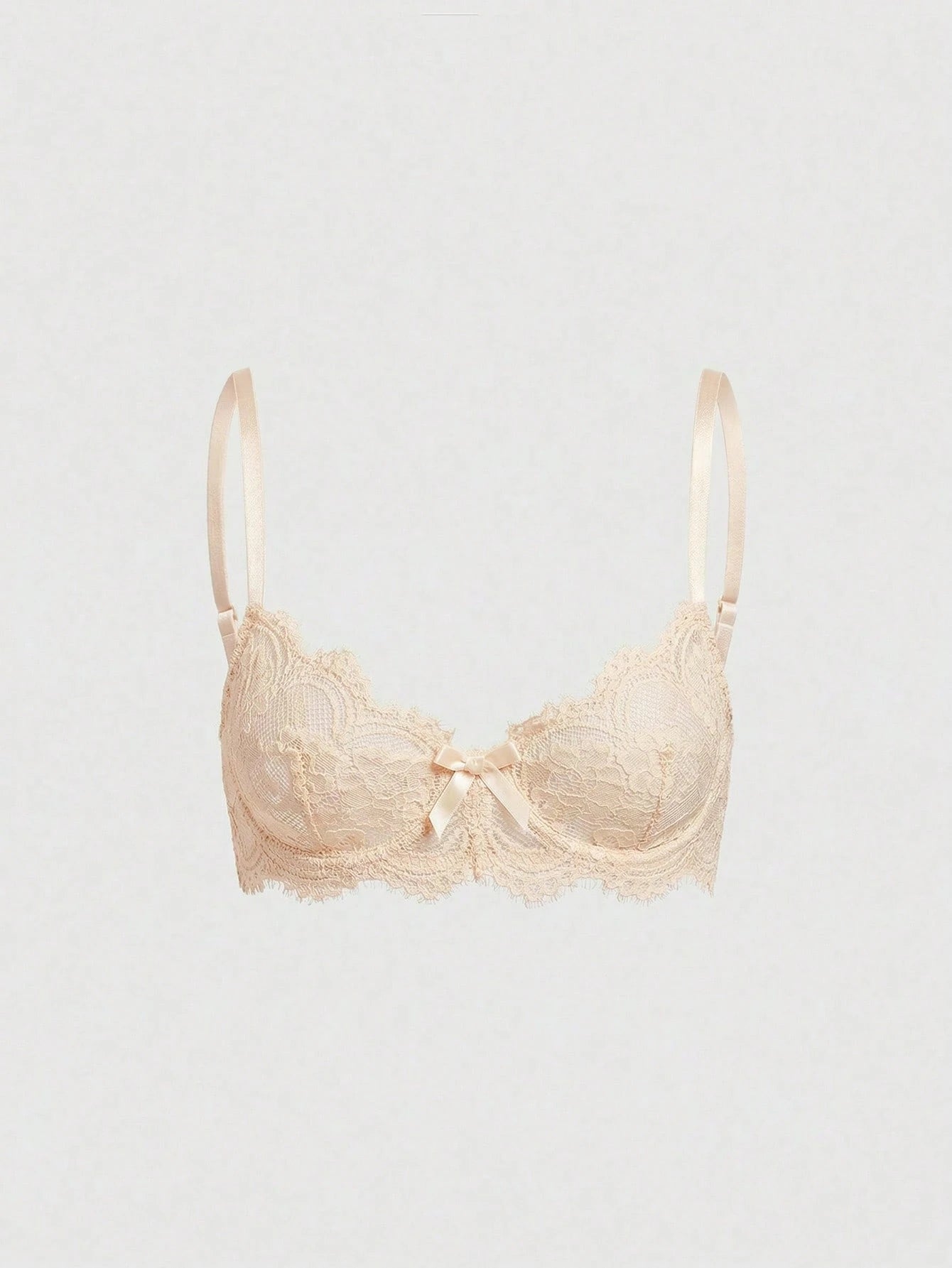 Women’s Gothic Floral Lace Underwire Triangle Bra | Sheer Mesh Sexy Lingerie