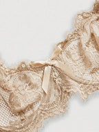 Women’s Gothic Floral Lace Underwire Triangle Bra | Sheer Mesh Sexy Lingerie