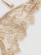 Women’s Gothic Floral Lace Underwire Triangle Bra | Sheer Mesh Sexy Lingerie