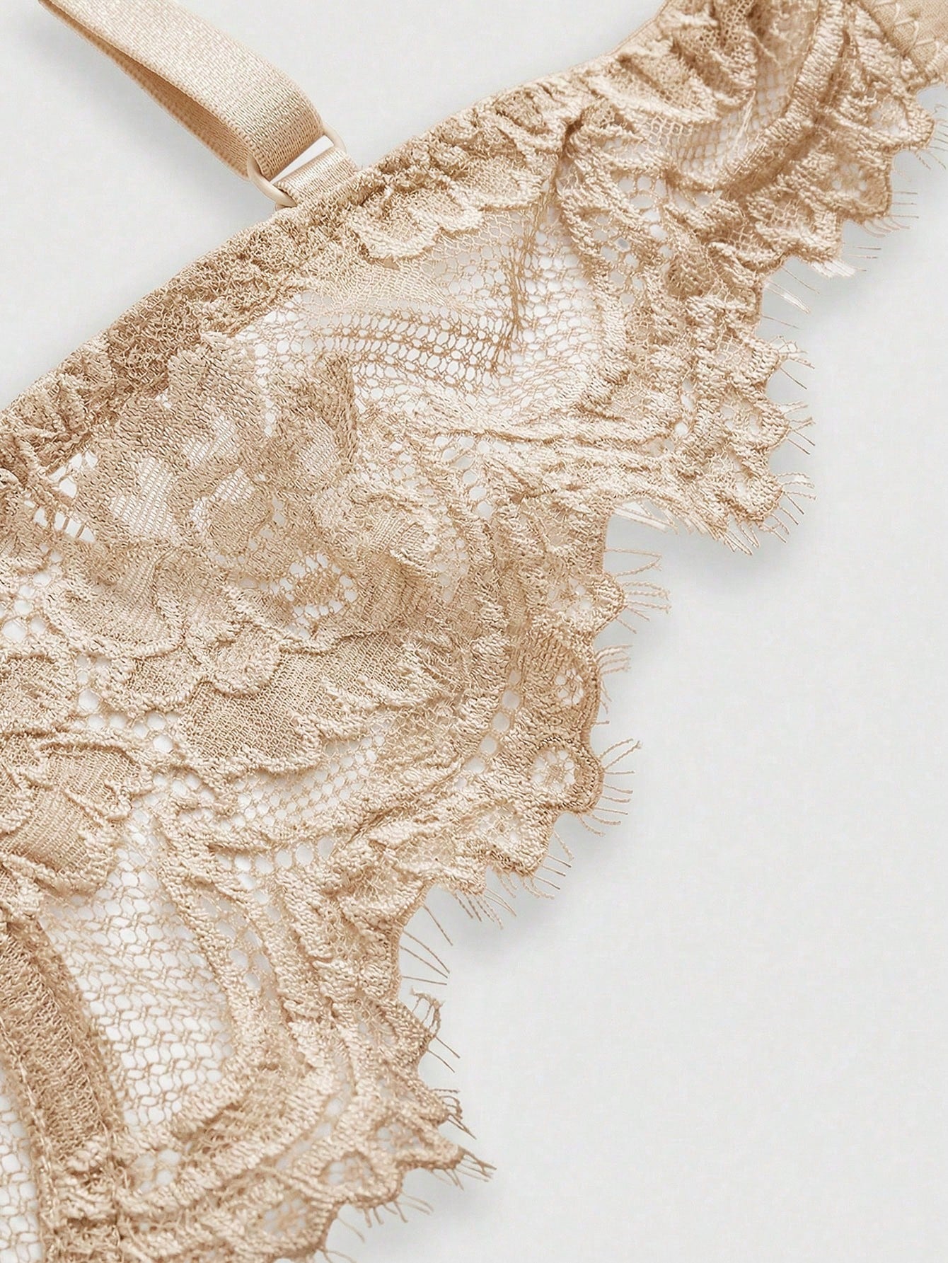 Women’s Gothic Floral Lace Underwire Triangle Bra | Sheer Mesh Sexy Lingerie