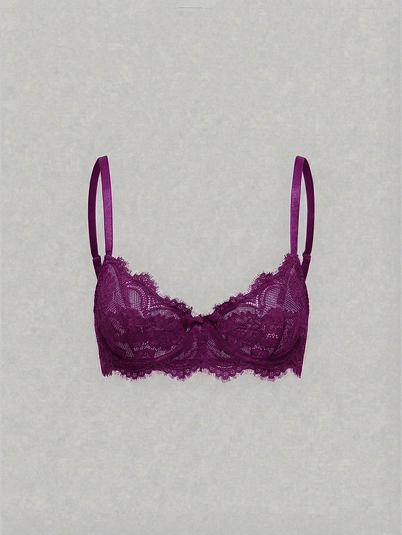 Women’s Gothic Floral Lace Underwire Triangle Bra | Sheer Mesh Sexy Lingerie