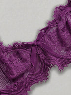 Women’s Gothic Floral Lace Underwire Triangle Bra | Sheer Mesh Sexy Lingerie