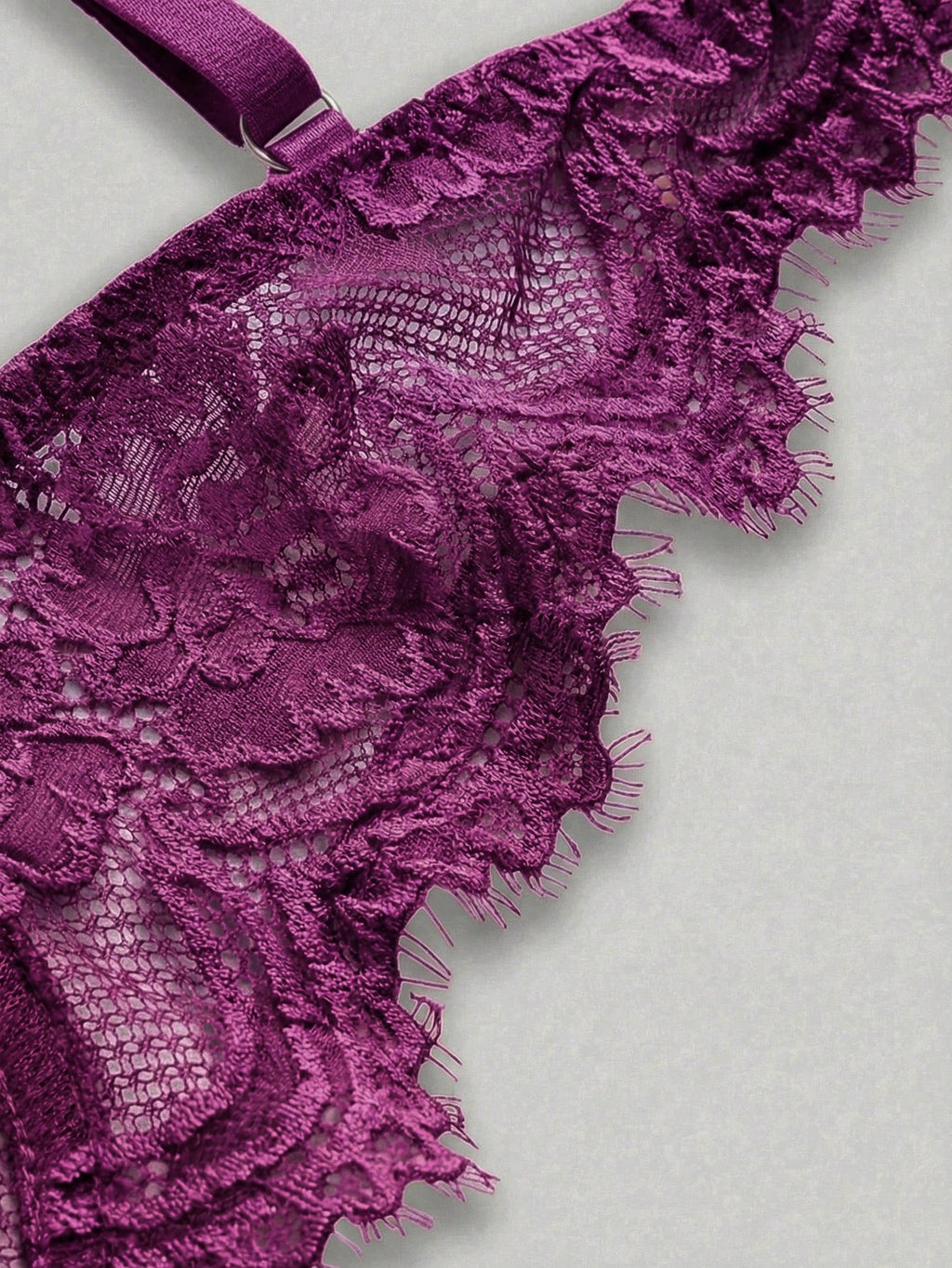 Women’s Gothic Floral Lace Underwire Triangle Bra | Sheer Mesh Sexy Lingerie