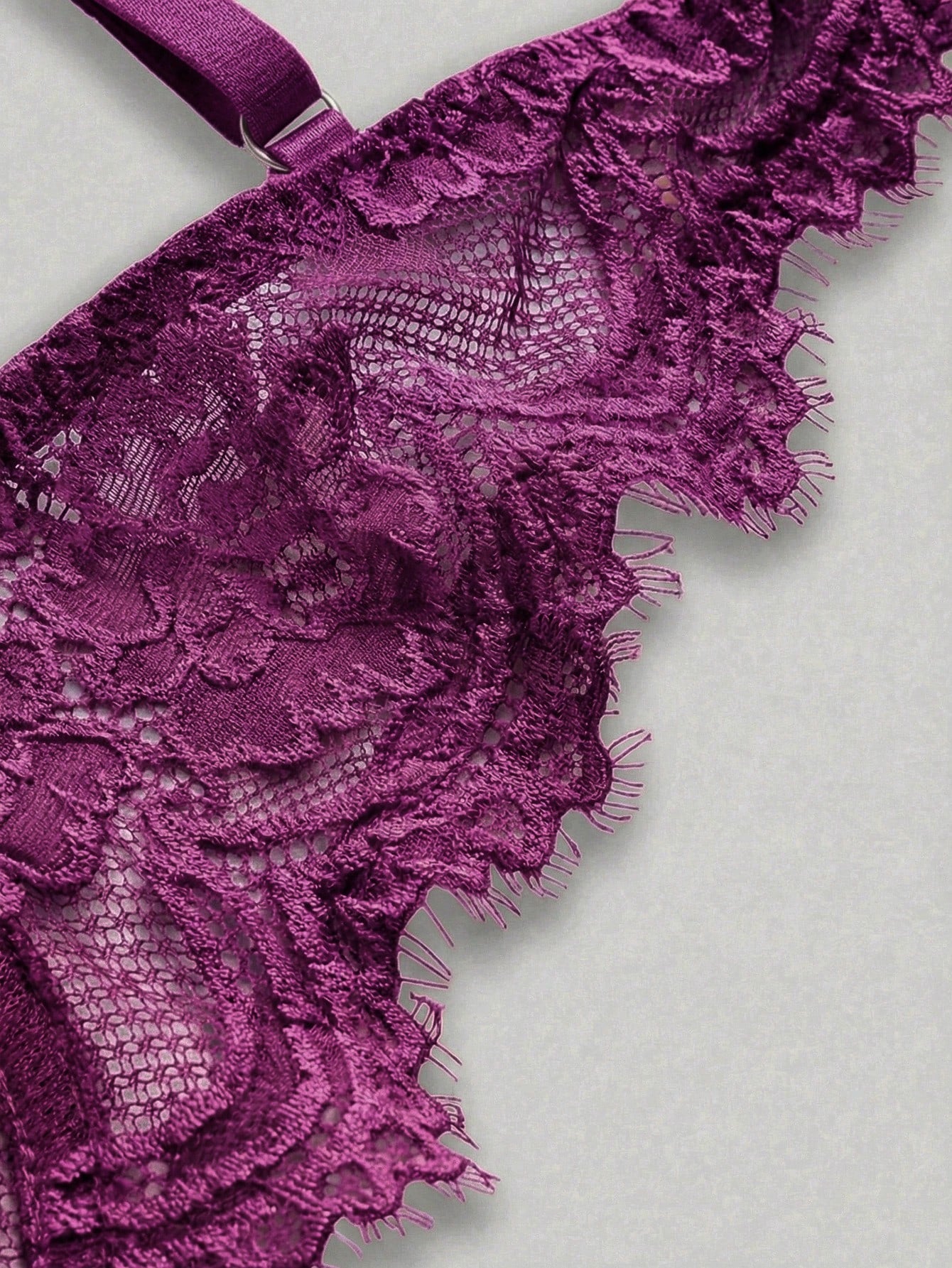 Women’s Gothic Floral Lace Underwire Triangle Bra | Sheer Mesh Sexy Lingerie
