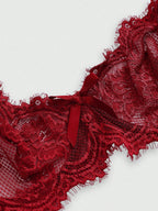 Women’s Gothic Floral Lace Underwire Triangle Bra | Sheer Mesh Sexy Lingerie