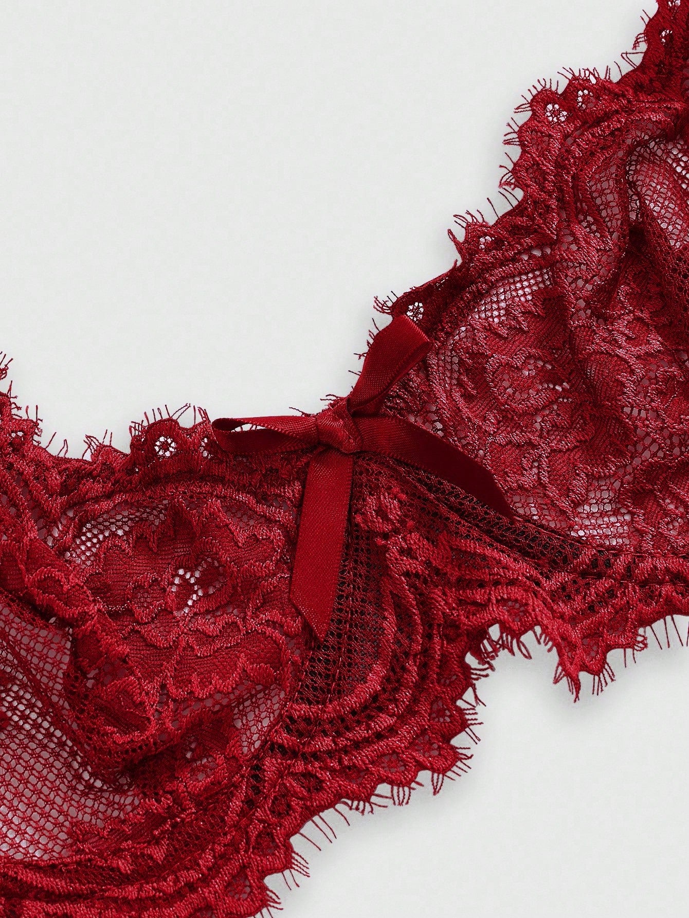 Women’s Gothic Floral Lace Underwire Triangle Bra | Sheer Mesh Sexy Lingerie