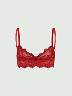 Women’s Gothic Floral Lace Underwire Triangle Bra | Sheer Mesh Sexy Lingerie