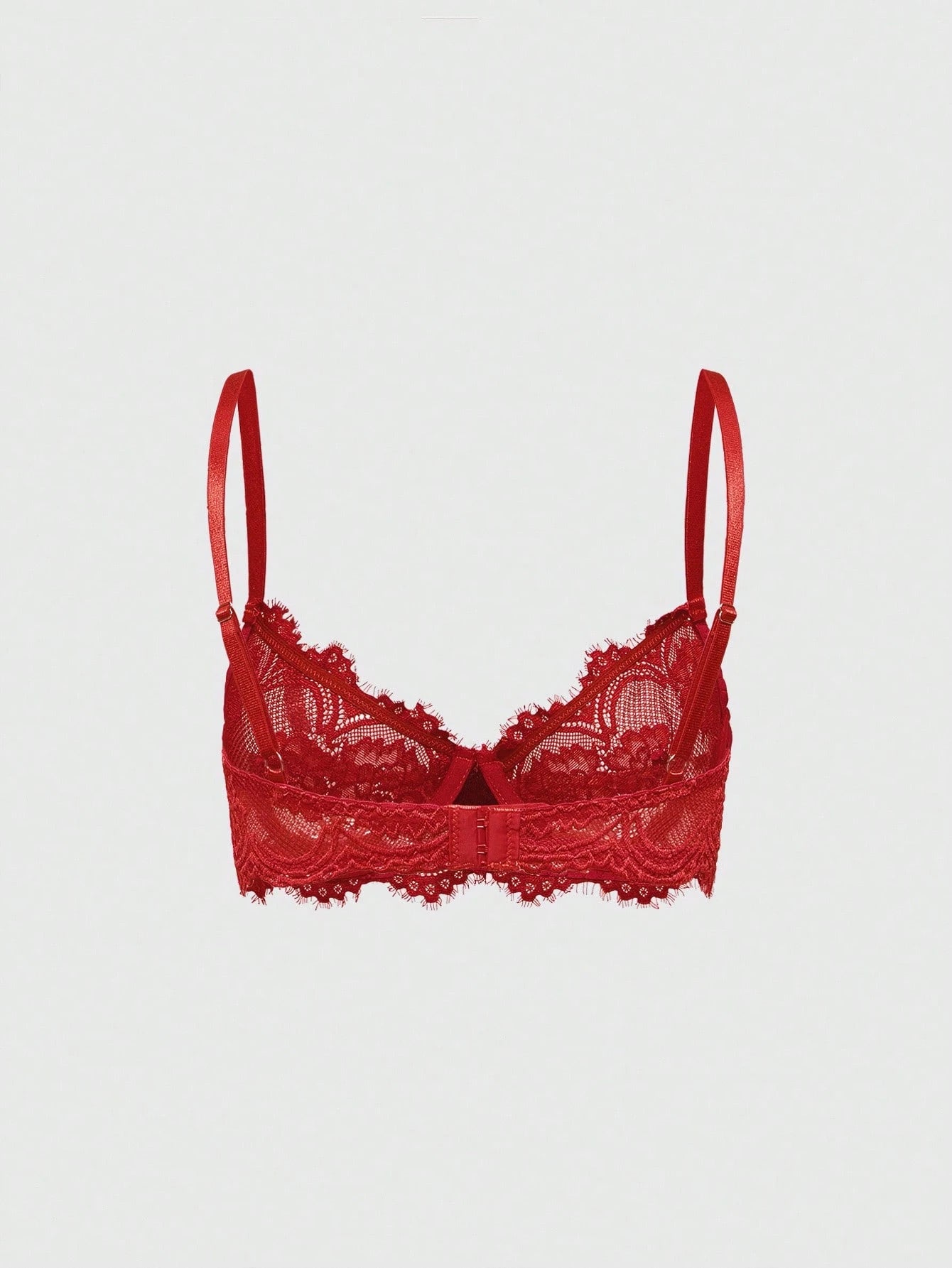 Women’s Gothic Floral Lace Underwire Triangle Bra | Sheer Mesh Sexy Lingerie