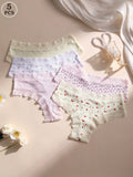 5-Piece Lace Thong Set | Seamless Low-Rise Breathable Fit | Comfort for Daily & Active Use