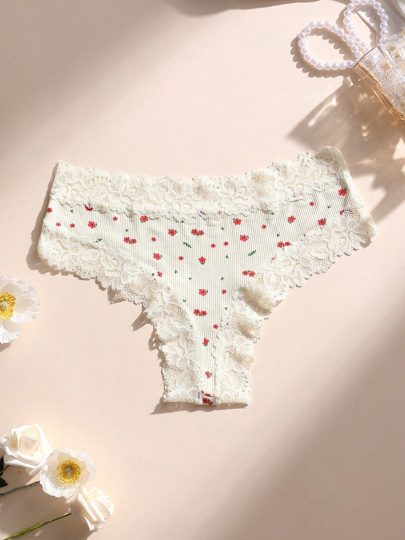 5-Piece Lace Thong Set | Seamless Low-Rise Breathable Fit | Comfort for Daily & Active Use