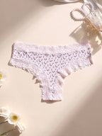 5-Piece Lace Thong Set | Seamless Low-Rise Breathable Fit | Comfort for Daily & Active Use
