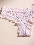 5-Piece Lace Thong Set | Seamless Low-Rise Breathable Fit | Comfort for Daily & Active Use