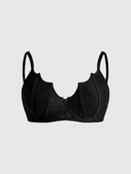 Plus Size Gothic Floral Lace Bralette | Wireless Sexy Lingerie Bra Top for Women